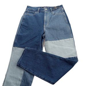 Hollister Women's Ultra High-Rise Mom Jeans Size 3 W26 L27 Patchwork Denim